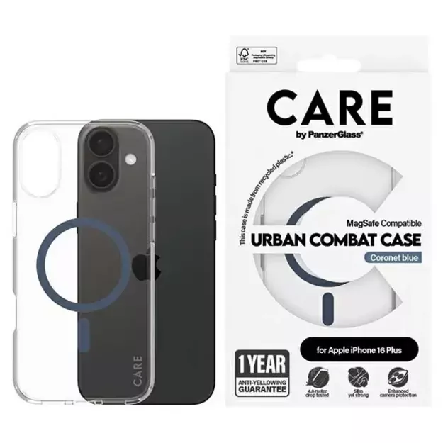 CARE by PanzerGlass Flagship Case iPhone 16 Plus 6.7&quot  blue/blue MagSafe 1367