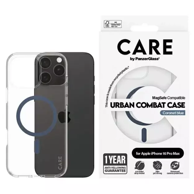 CARE by PanzerGlass Flagship Case iPhone 16 Pro Max 6.9&quot  blue/blue MagSafe 1368