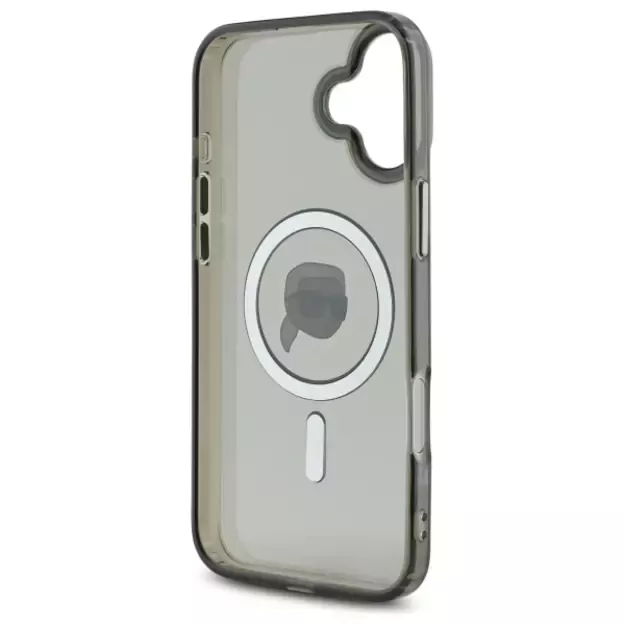 Karl Lagerfeld IML Metal Karl Head MagSafe iPhone 16 Case - Black 6