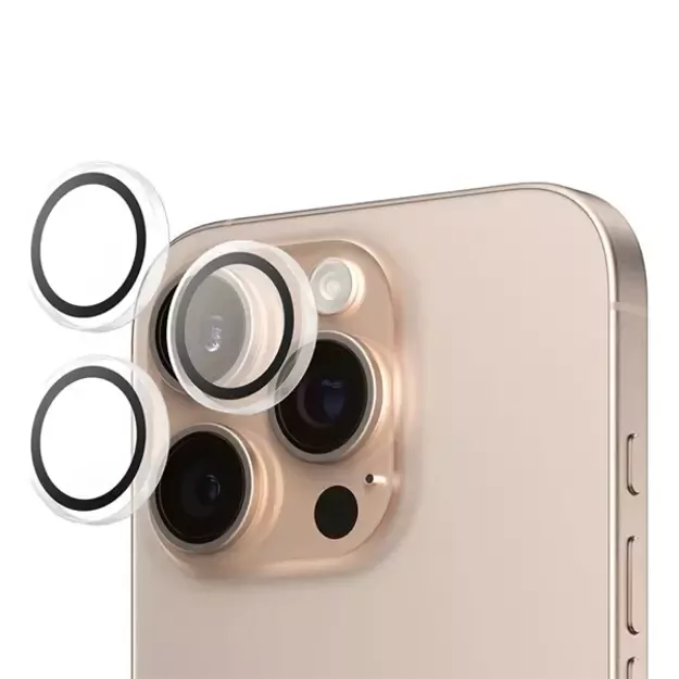 PanzerGlass Hoops Transparent Lens Protector iPhone 16 Pro 6.3&quot  / 16 Pro Max 6.9&quot  1286 1
