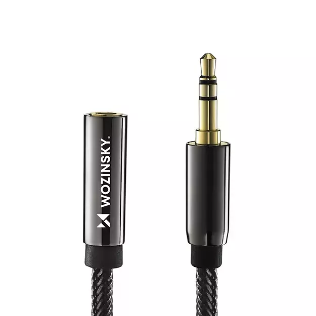 Wozinsky mini jack extension cable (female-male) AUX extension 3 m black 1
