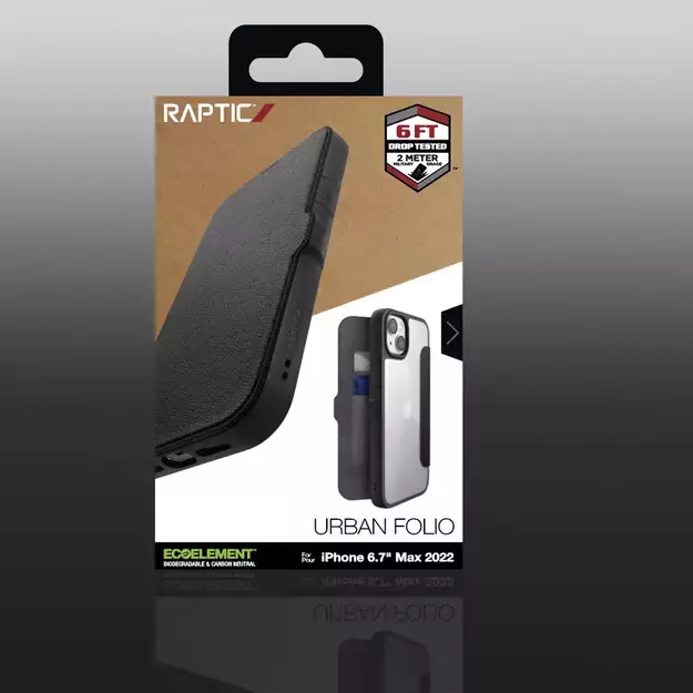 Raptic X-Doria Urban Folio Case iPhone 14 Plus flip cover black 4