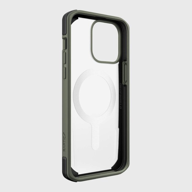 Raptic X-Doria Secure Case iPhone 14 Pro with MagSafe armored cover green 6