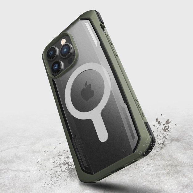 Raptic X-Doria Secure Case iPhone 14 Pro with MagSafe armored cover green 7