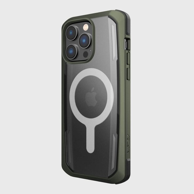 Raptic X-Doria Secure Case iPhone 14 Pro with MagSafe armored cover green 4