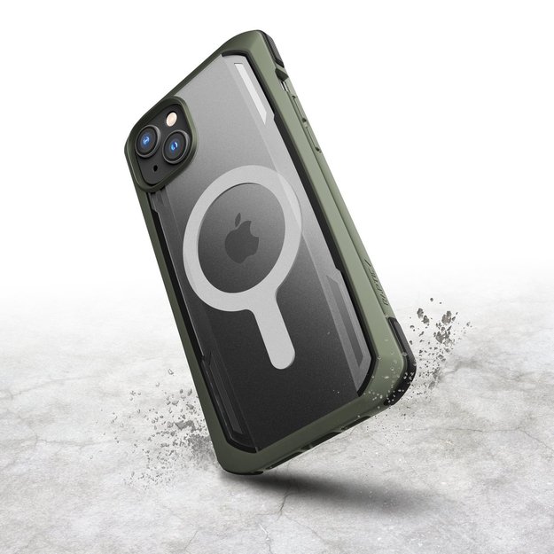 Raptic X-Doria Secure Case iPhone 14 Pro with MagSafe armored cover green 2