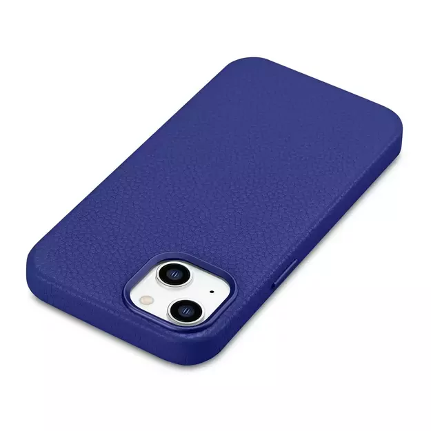 iCarer Litchi Premium Leather Case iPhone 14 Magnetic Leather Case with MagSafe Dark Blue (WMI14220709-DB) 28
