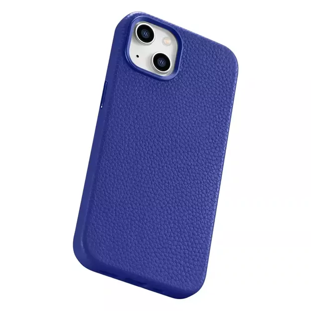 iCarer Litchi Premium Leather Case iPhone 14 Magnetic Leather Case with MagSafe Dark Blue (WMI14220709-DB) 29