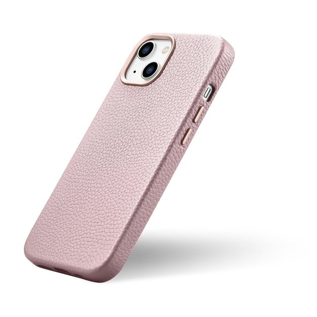 iCarer Litchi Premium Leather Case iPhone 14 Plus Magnetic Leather Case with MagSafe Pink (WMI14220711-PK) 29
