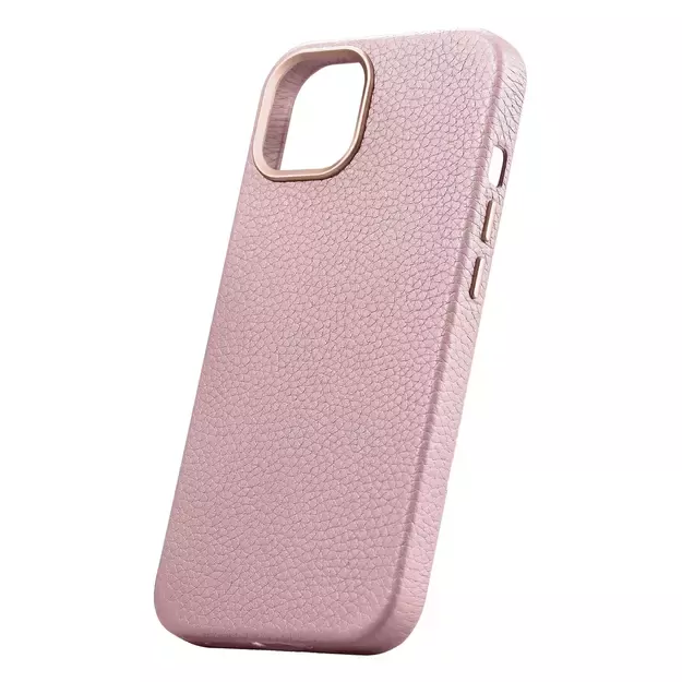 iCarer Litchi Premium Leather Case iPhone 14 Plus Magnetic Leather Case with MagSafe Pink (WMI14220711-PK) 7