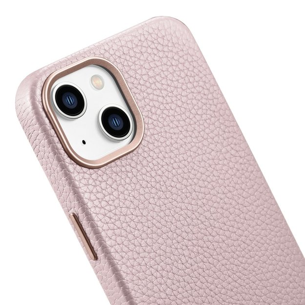 iCarer Litchi Premium Leather Case iPhone 14 Plus Magnetic Leather Case with MagSafe Pink (WMI14220711-PK) 30