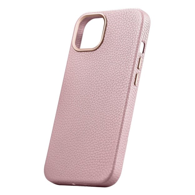 iCarer Litchi Premium Leather Case iPhone 14 Plus Magnetic Leather Case with MagSafe Pink (WMI14220711-PK) 28
