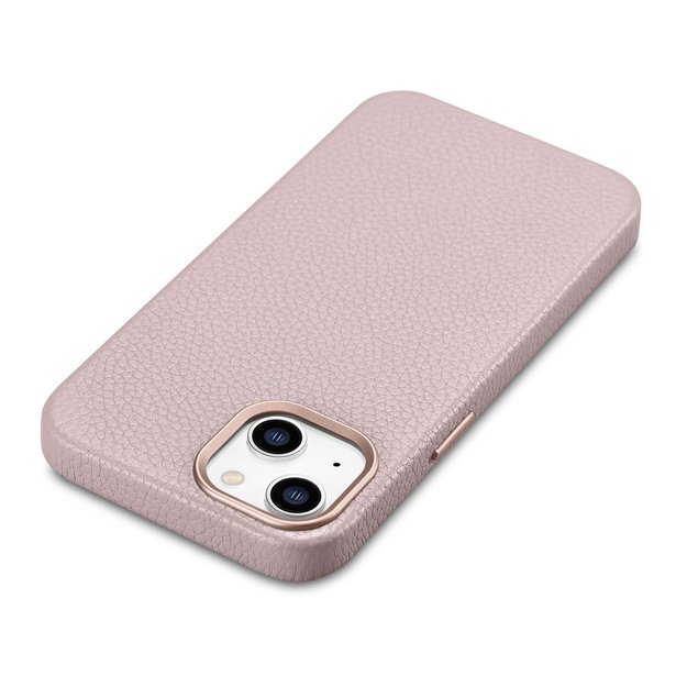 iCarer Litchi Premium Leather Case iPhone 14 Plus Magnetic Leather Case with MagSafe Pink (WMI14220711-PK) 32