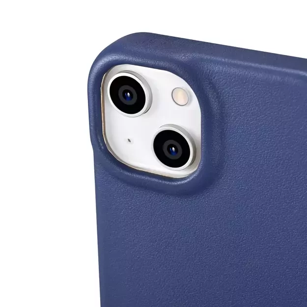 iCarer CE Premium Leather Folio Case iPhone 14 Plus Magnetic Flip Leather Folio Case MagSafe Blue (WMI14220715-BU) 12