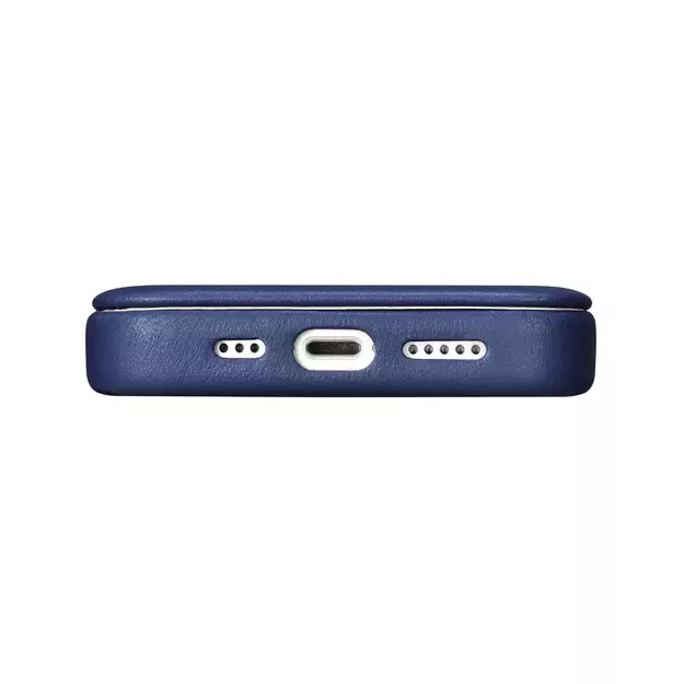 iCarer CE Premium Leather Folio Case iPhone 14 Plus Magnetic Flip Leather Folio Case MagSafe Blue (WMI14220715-BU) 10