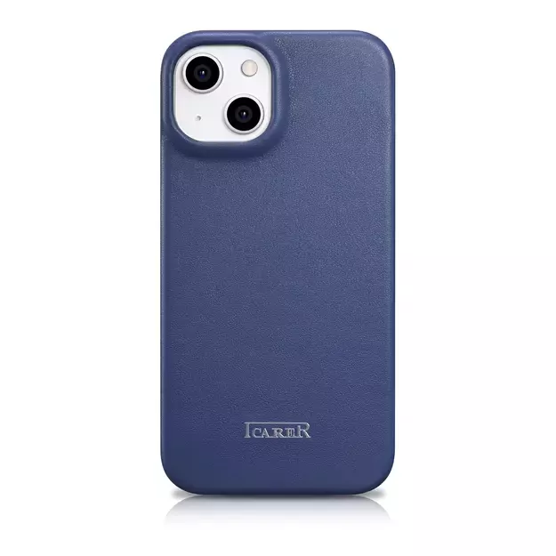 iCarer CE Premium Leather Folio Case iPhone 14 Plus Magnetic Flip Leather Folio Case MagSafe Blue (WMI14220715-BU) 2