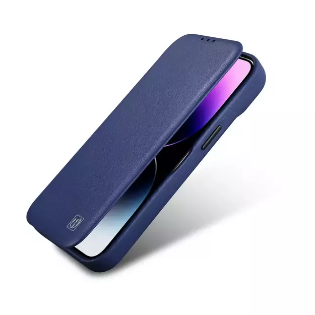 iCarer CE Premium Leather Folio Case iPhone 14 Plus Magnetic Flip Leather Folio Case MagSafe Blue (WMI14220715-BU) 8