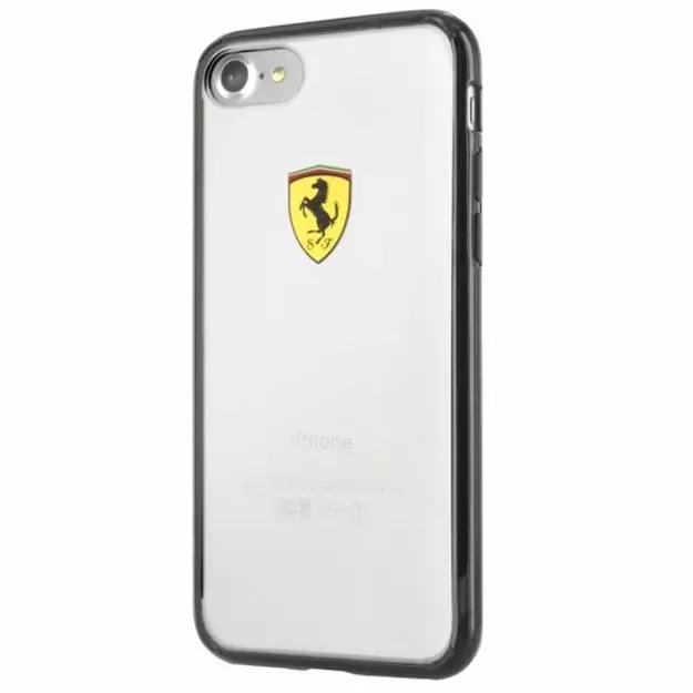 Ferrari Hardcase FEHCP7BK iPhone 7/8/SE 2020 / SE 2022 black/transparent Racing Shield