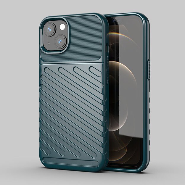 Thunder Case Flexible Tough Rugged Cover TPU Case for iPhone 13 mini green 14
