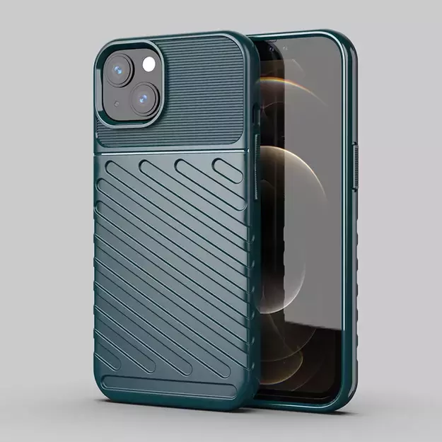 Thunder Case Flexible Tough Rugged Cover TPU Case for iPhone 13 mini green 1