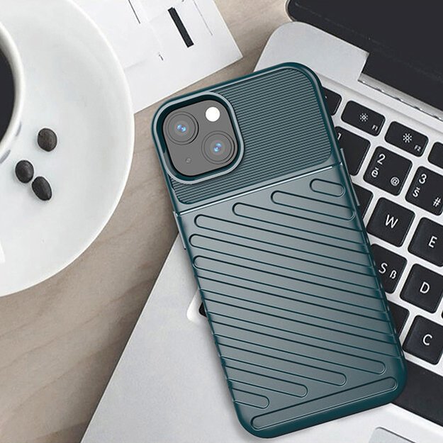 Thunder Case Flexible Tough Rugged Cover TPU Case for iPhone 13 mini green 15