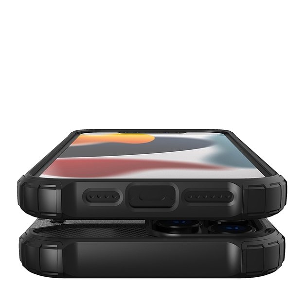 Hybrid Armor Case Tough Rugged Cover for iPhone 13 Pro black 14