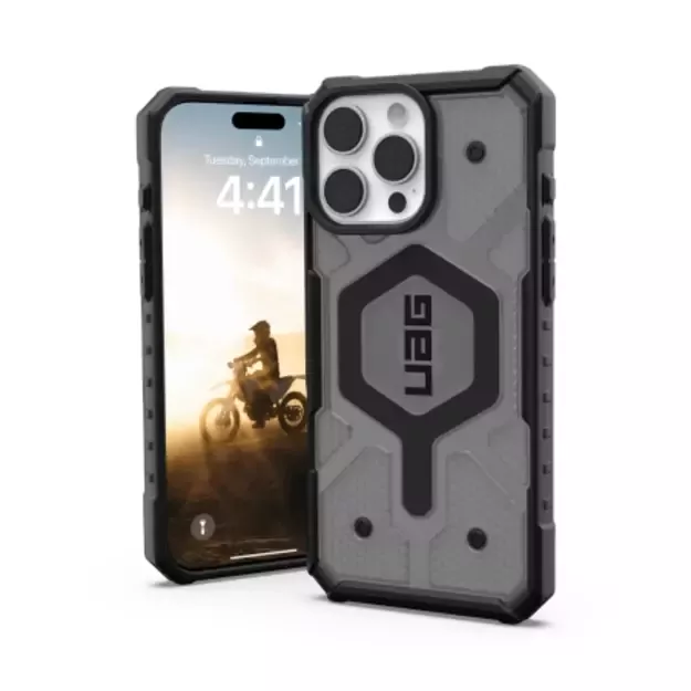 UAG Pathfinder Clear Magsafe Case for iPhone 16 Pro Max - Semi-Transparent 2