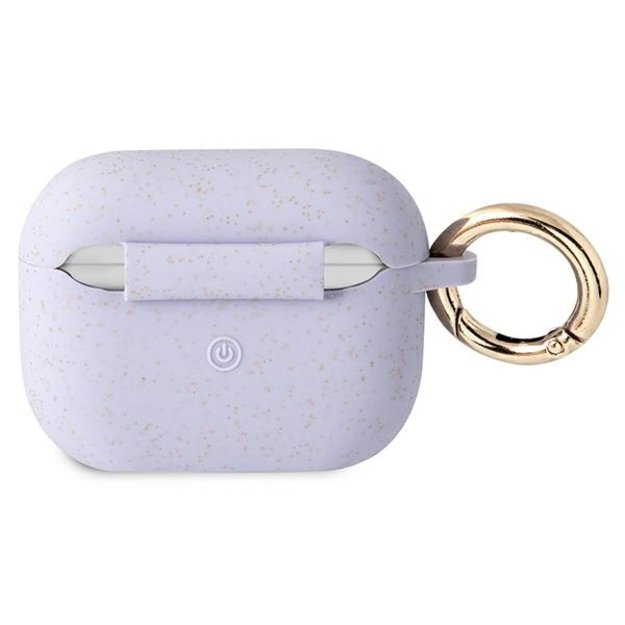 Guess GUAPSGGEU AirPods Pro cover purple/purple Silicone Glitter 3