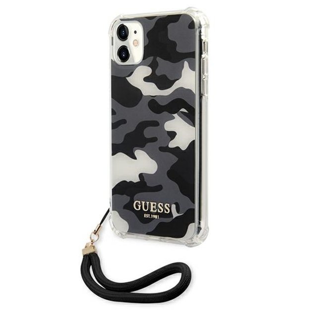 Guess GUHCN61KSARBK iPhone 11 6.1&quot  / Xr black/black hardcase Camo Collection 8