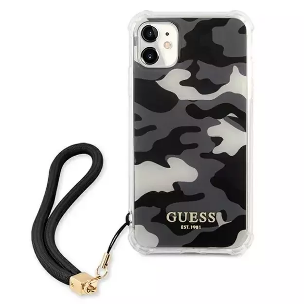 Guess GUHCN61KSARBK iPhone 11 6.1&quot  / Xr black/black hardcase Camo Collection 2