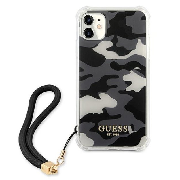 Guess GUHCN61KSARBK iPhone 11 6.1&quot  / Xr black/black hardcase Camo Collection 9