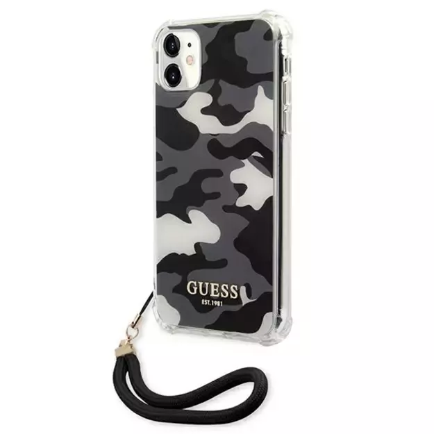 Guess GUHCN61KSARBK iPhone 11 6.1&quot  / Xr black/black hardcase Camo Collection 1