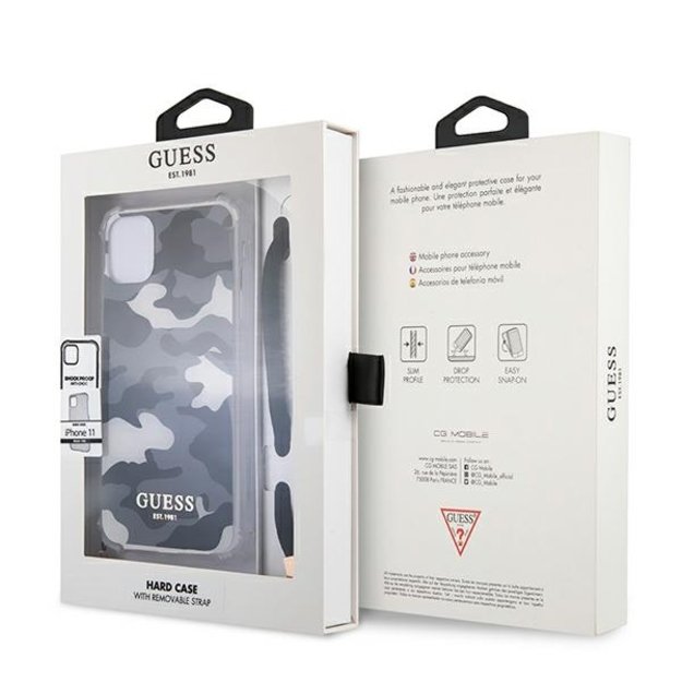 Guess GUHCN61KSARBK iPhone 11 6.1&quot  / Xr black/black hardcase Camo Collection 14