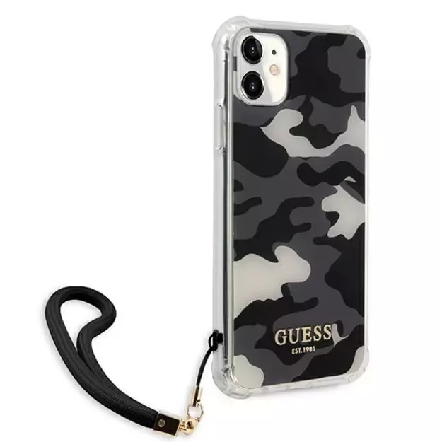 Guess GUHCN61KSARBK iPhone 11 6.1&quot  / Xr black/black hardcase Camo Collection 3
