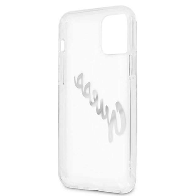 Guess GUHCP12LKTRSVSI iPhone 12 Pro Max 6.7&quot  Transparent hardcase Vintage Script Silver 13