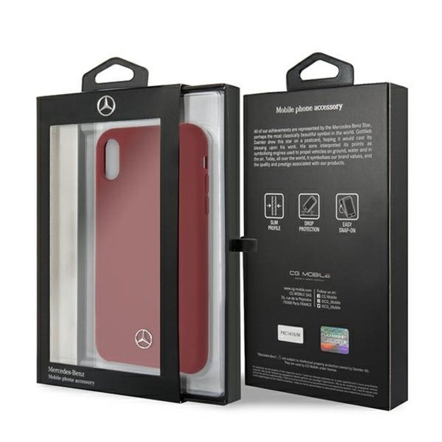 Mercedes MEHCI61SILRE iPhone Xr czerwony/red hardcase Silicone Line 12