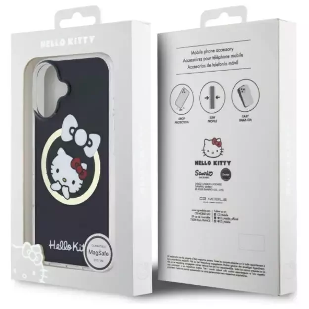 Hello Kitty IML Fun bow Magsafe iPhone 16 Case - Black 7