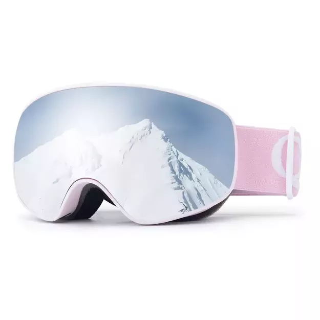 Qunature Pink Children&#39 s skiing goggles (medium/large children&#39 s version)