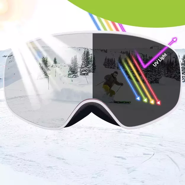 Qunature Pink Children&#39 s skiing goggles (medium/large children&#39 s version) 1