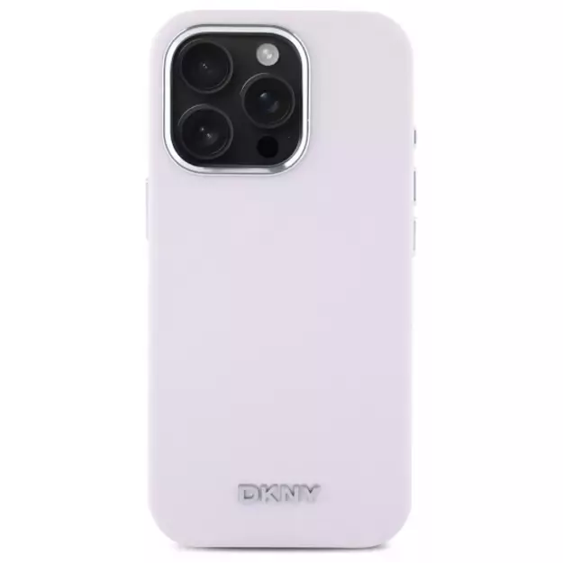 DKNY Liquid Silicone Small Metal Logo MagSafe iPhone 16 Pro Max Case - Pink 9