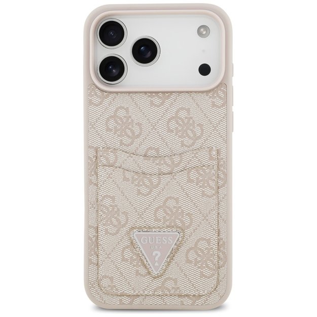 Guess 4G Nauble Card Triangle Case for iPhone 17 Pro Max - Pink 2
