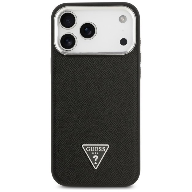 Guess Grained Triangle Logo MagSafe case for iPhone 17 Pro Max - black 2