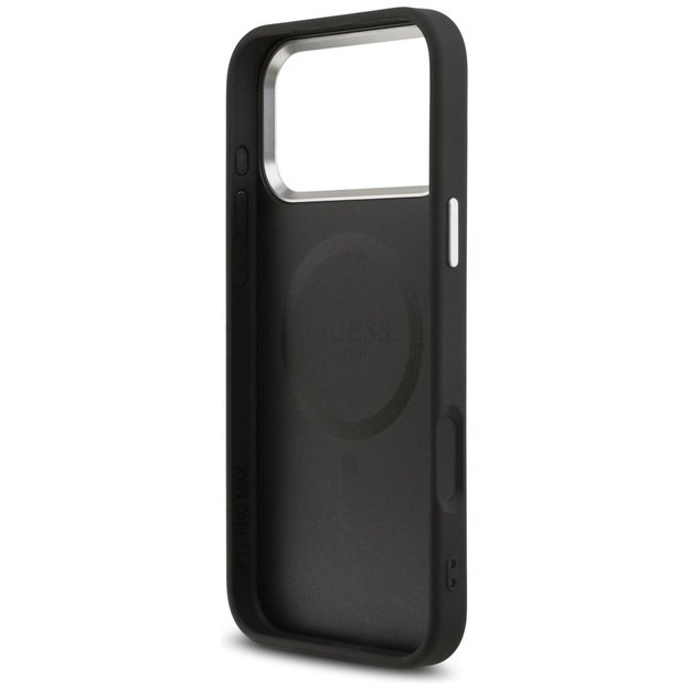 Guess Grained Triangle Logo MagSafe case for iPhone 17 Pro Max - black 6