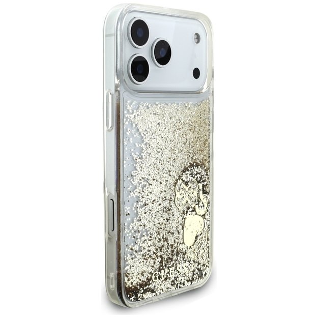 Guess Liq. Glitter 4 Charms Case for iPhone 17 Pro - Gold 3