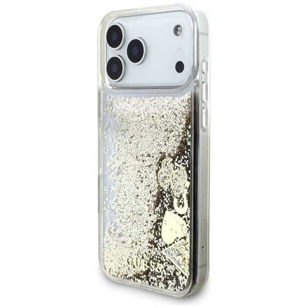 Guess Liq. Glitter 4 Charms Case for iPhone 17 Pro - Gold 1