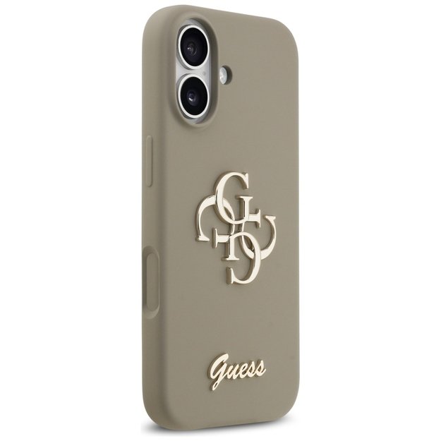 Guess Silicone Big 4G Script Case for iPhone 17 - Brown 3