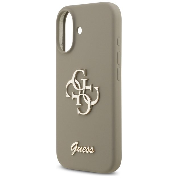 Guess Silicone Big 4G Script Case for iPhone 17 - Brown 5