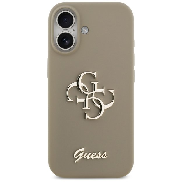 Guess Silicone Big 4G Script Case for iPhone 17 - Brown 2