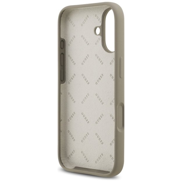 Guess Silicone Big 4G Script Case for iPhone 17 - Brown 6