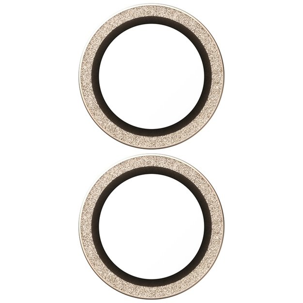 PanzerGlass Hoops Glitter Tempered Glass Lens Screen Protector for iPhone 17 / 16 / 16 Plus - Gold 2
